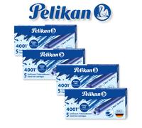Pelikan 4001 Blue Ink Refills 5-Pack Fountain Pen Cartridges