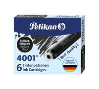 Pelikan 4001 Box of 10 Packs of 6 Ink Cartridges TP/6 Glossy Black Noir brillant