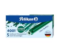 Pelikan 4001 Ink Cartridges 5 Piece Dark Green