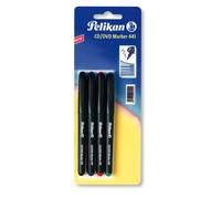 Pelikan 441 CD/DVD Marker Pens Pack of 4 Black/Blue/Red/Green