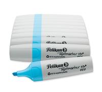 Pelikan 490 Eco Highlighter Pen Neon Blue 10 Pieces Chisel Tip