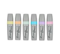 Pelikan Highlighters 490® eco – Pack of 6 Pastel Colours in Case – 80% Recycled – Made in Germany
