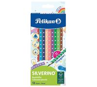 Pelikan 700634 SILVERINO colored pencils, 12 pieces, triangular, thin 1 count (P