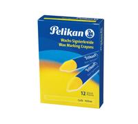 Pelikan 701102 772/12 Wax Marking Crayons 12 x 95 mm Yellow (Pack of 12) smooth