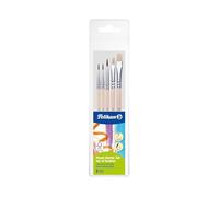 Pelikan 718163, Paint Brush Starter Set with 5 Hair Brushes