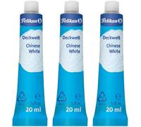 Pelikan 732/7/1/B Opaque White 1 Tube, 20 ml (3 Tubes/Opaque White)