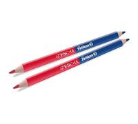 Pelikan 81118 Coloured Pencils (Thick, Triangular) Pack of 2 Red and Blue