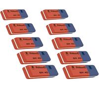 Pelikan BR40 Rubber Eraser (Blue/Red, 10 Erasers)