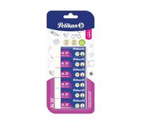 Pelikan Erasers, AL 20, White Rubber, for Graphite Pencils, Technical and Artistic Design, Suitable for Children, Pack of 6, Size 65x21x12 mm
