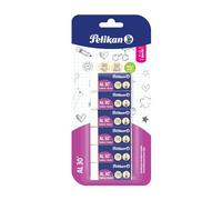 Pelikan Erasers, AL 30, White Eraser, for Graphite Pencils, Technical and Artistic Drawing, Suitable for Children, Pack of 6, Size 43x17x12mm