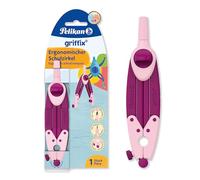 Pelikan Griffix Compass - Ideal for School - Ergonomic Shape - Includes Refills & Sharpener - Pink