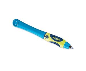Pelikan Griffix Left-Handed Ink Pen, Ergonomic Rollerball for Children, Refillable Blue Ink, Neon Fresh Blue