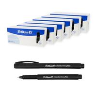 Pelikan Handwriting Pens, Black Ink, 0.7 mm Nib, Ergonomic Round Barrel, Smooth Writing - Pack of 120 for Schools & Offices