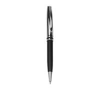 Pelikan - Jazz - Ballpoint Pen - Metal and Black- With Elastic Clip and Rotating Mechanism