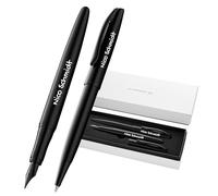 Pelikan Jazz® Noble Elegance K/P36 ballpoint pen and fountain pen with engraving gift - unique pens with name - personalized gifts - fountain pen (carbon black)