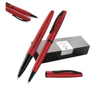 Pelikan Jazz Noble Elegance K/R36 Ballpoint Pen and Rollerball Pen with Engraving Gift - Unique Pens with Name - Personalised Gifts (Red)