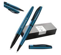 Pelikan Jazz Noble Elegance K/R36 Ballpoint Pen and Rollerball Pen with Engraving Gift - Unique Pens with Name - Personalised Gifts (Aquamarine)
