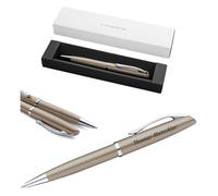 Pelikan Jazz Noble Elegance K36 Ballpoint Pen with Engraving Gift Case - Unique Pens with Name - Personalised Gifts - Ballpoint Pen Personalised (Taupe)