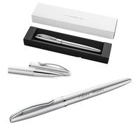 Pelikan Jazz Noble Elegance R36 Rollerball Pen with Engraving Gift Case - Unique Pens with Name - Personalised Gifts - Ballpoint Pen Personalised (Silver)