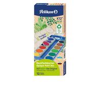 Pelikan K12 701174 Colour Box 12 Colours Including Opaque White Eco Paint Box