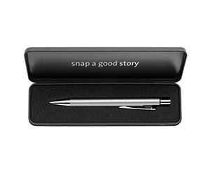 Pelikan Kugelschreiber Snap Metalic K10 Silber im Etui Blue Clip-on retractable ballpoint pen Medium 1 pc(s)