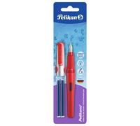 Pelikan Pelikano New Fountain Pen with A Size Nib in Blister Pack - Red