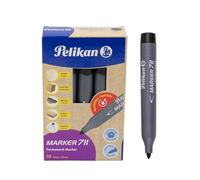 Pelikan - Permanent Marker Pens 711, Black, Bullet Tip, Pack of 10
