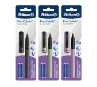 Pelikan Pina Colada Edition Rollerball Pen with 3 Standard Ink Cartridges Refillable 3 Assorted Colours