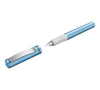 Pelikan Pina Colada Fountain Pen with Standard Ink Cartridge Refillable for Right and Left Handed Users, Blue, Pack of 1