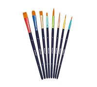 Pelikan Premium School Brush Set with 4 Hair and 4 Bristle Brushes - Pack of 8