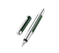 Pelikan Pura 817509 Fountain Pen Forest Green M Nib 1 Piece Including Large Cartridge Gemstone Ink® Sapphire