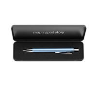 Pelikan Snap K10 ballpoint pen in metal case, frosted blue, pack of 1, 821278