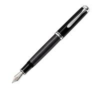 Pelikan Souverän 405 Stresemann 803816 Fountain Pen Black/Anthracite Nib F Fine High-Quality Piston Fountain Pen in Gift Case