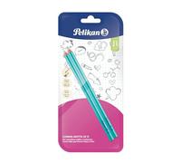 Pelikan 24005692 Pencil Eraser SR 12, Blister Pack of 2, Suitable for Technical and School Drawing, Pencil Shape, for Ink and Types, White