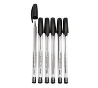 Pelikan - Stick Super Soft - Black - Ballpoint Pen - 6 Pieces - Mixed Colors - For School and Office - Sliding Ink - Made in Germany