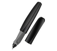 Pelikan Twist Black Rollerball Pen, blue ink, ergonomic, inc 2 x rollerball cartridges