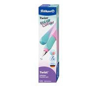 Pelikan Twist Colour Edition Fountain Pen Stainless Steel Nib M Line Width Includes Ink Cartridge Mint / Rose