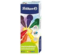 Pelikan Wax Crayons, Ergonomic Easy Grip Mouse Shapes for Kids, Made in Germany