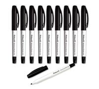 Pelikan Whiteboard Marker Pens 242, Black, Fine 1 mm Tip, Dry Erase Markers with Cap-Off Ink, Pack of 10