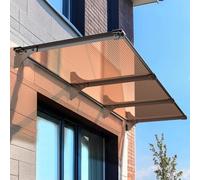 Pelina per Balcone Esterno Tetto Policarbonato Trasparente 65x260cm Protezione Solare e Pioggia Facile Montaggio Copertura Balcone Resistente al Maltempo