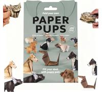 Pelinuar DIY Paper Cats,50 Sheets DIY Origami Paper to Fold Cute Cat Figures,Fun 3D Papers Dog & Cat & Dinosaur Models, Creative Origami Animal Craft Kit,Desk Decoration & Gift for Cats Lovers (Dog)