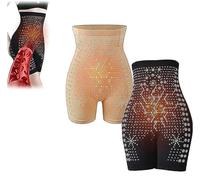 Pelinuar Ion Fat Burning Tummy Control & Detox Bodysuit,Ion Detox Shaping Shorts,Ice Silk Ion Fiber Repair Shaping Shorts,Body Shaper Underwear for Women (Mixed, 2 Pcs)