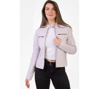 Pelle D’annata Ladies Real Leather Biker Jacket - Lavender - 8 - Lavender