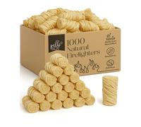 Pelle & Sol 1000 Natural Firelighters - Long Burning Fire Lighters for Wood Burners, BBQ Lighter, Pizza Ovens, Open Fires - Quick Light Fire Starter, Log Burner Accessories - Eco Firelighters
