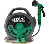 Pelle & Sol 10M Garden Hose Reel with 7 Adjustable Spray Nozzle & Hose Connector in Green Pelle & Sol Green