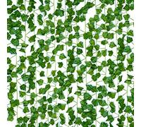 Pelle & Sol 12-Pack Artificial Ivy Garland - 83Ft Fake Ivy Vines for Indoor & Outdoor Use, UV Resistant Faux Greenery for Wall Decor, Bedroom, Garden, Party, Aesthetic Room & Home Decoration