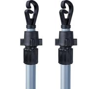 Pelle & Sol 2.2M Telescopic Washing Line Pole Heavy Duty Pack Of 2 Iron Clothes Prop For Outdoor Drying Support