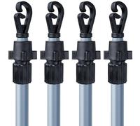 Pelle & Sol 2.2m Telescopic Washing Line Pole - Heavy Duty Washing Line Prop for Outside - Clothes Prop for Outdoor Drying - Extendable Pole & Clothes Line Support - Pack of 4