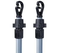 Pelle & Sol 2.2mTelescopic Iron Washing Line Pole Set of 2 for Outdoor Drying in Grey Pelle & Sol Grey