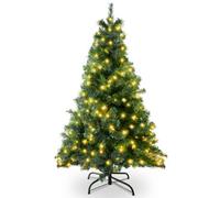 Pelle & Sol 4/5/6/7Ft Pre Lit Artificial Xmas Tree 400/760/1142/1560 Alaskan Pine Tip 200/300/400/600 Led 8 Light Mode With Timer